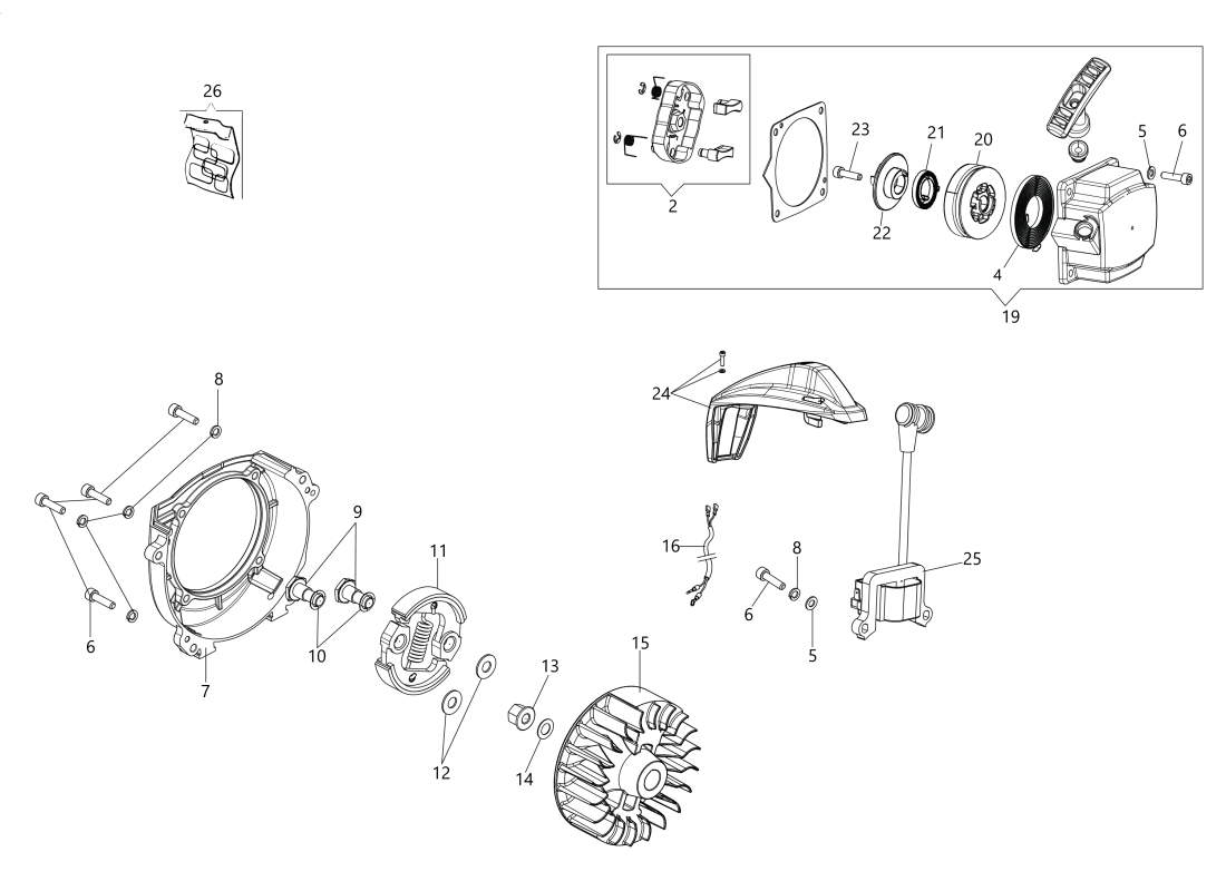 Arranque y embrague BCH 500 T